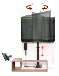 Motorized TV LIFT with swivel – RotoLift – AUTOLID (optional)