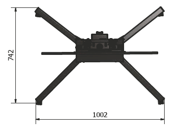 mobile motorized tv floor stand mobilift eco sabaj system top view