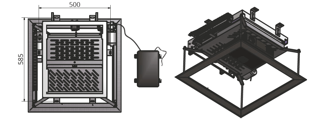 projector lift wp 560 sabaj system mounting space draw1