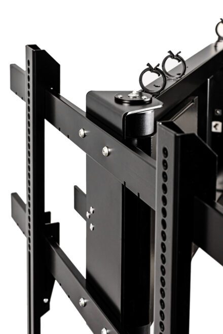TV wall mount with double electric rotation and remote control max. 75 I 35 kg ir OPEN L Sabaj System close-up on the VESA mount