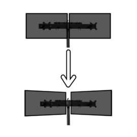 Mount for Connecting 2 Monitors for Series K, Mobilift, Rotolift
