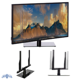 TV-STAND M/L NM – Glass TV Stand for up to 46 Inches ± 45°